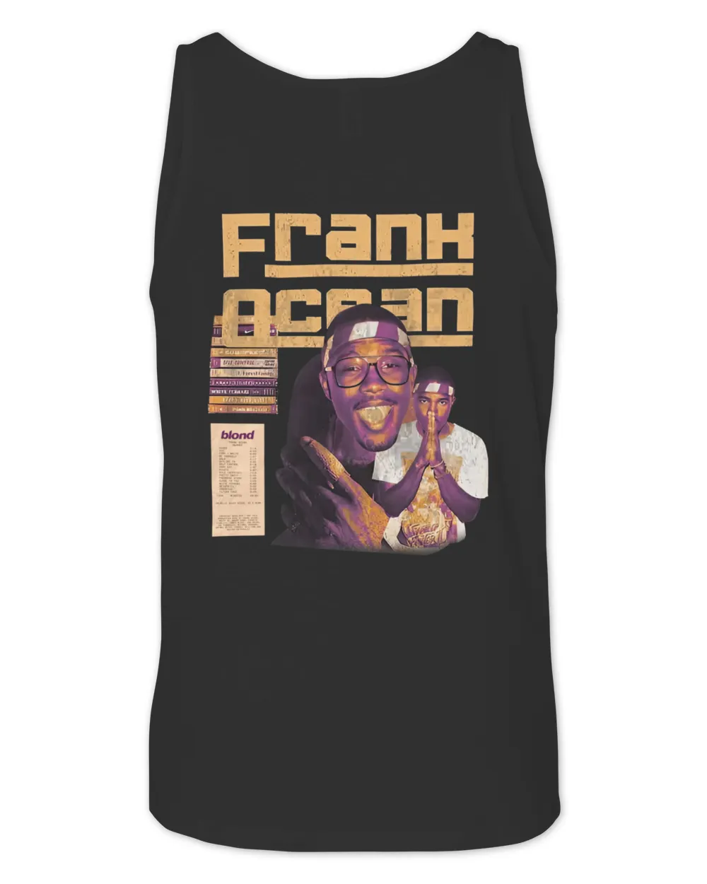 Frank Ocean LIMITED Hoodie – Blonde Album-Inspired Two-Sided Streetwear Unisex Jersey Tank black xs