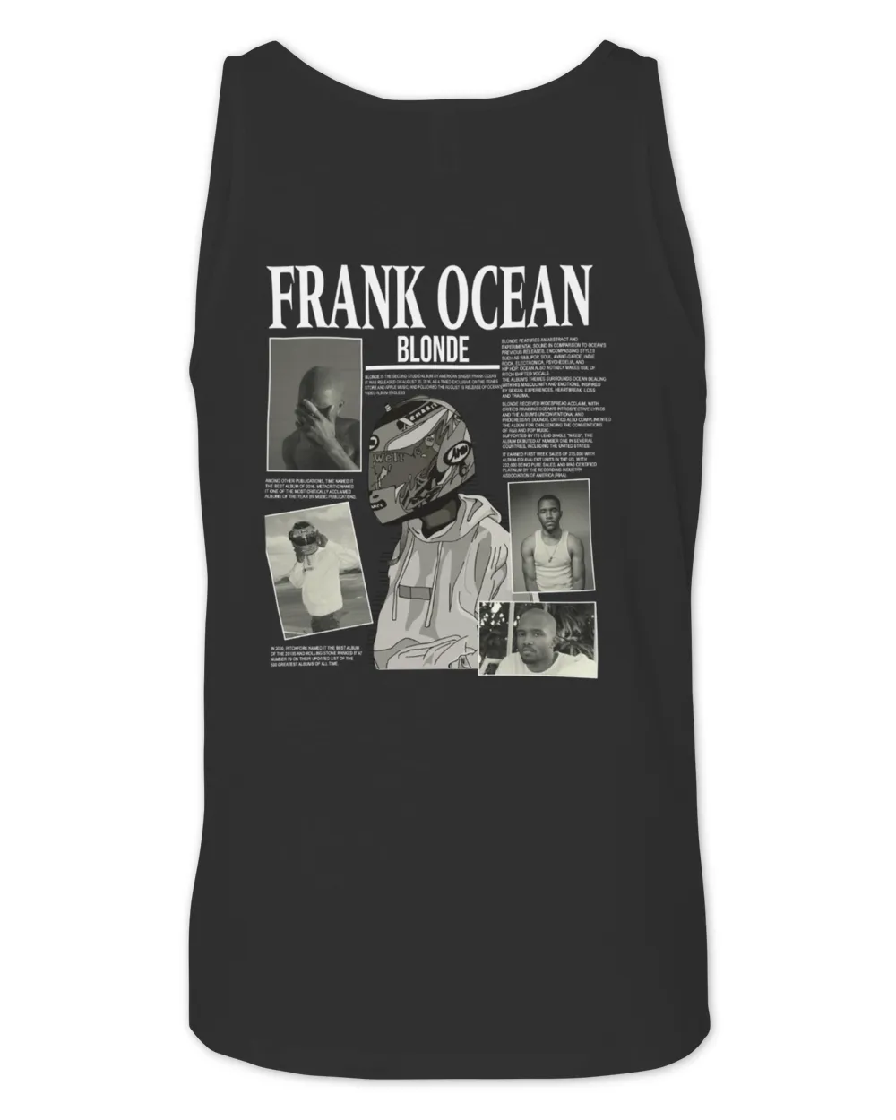 Frank Ocean BLOND Crewneck Sweatshirt – Y2K Style Unisex Hoodie, Vintage Aesthetic Tee Unisex Jersey Tank black xs