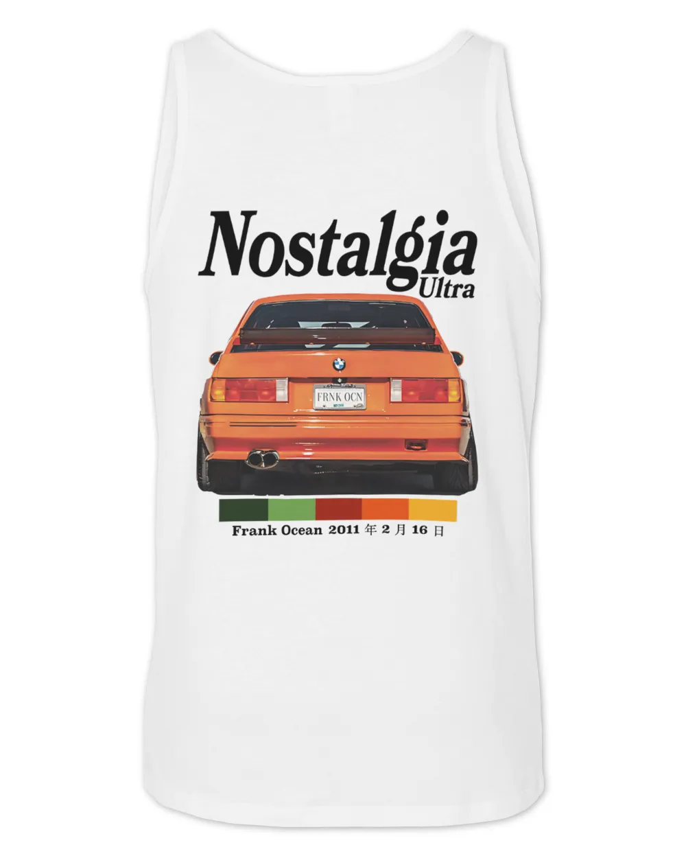 Frank Ocean Nostalgia Ultra T-Shirt – Vintage Album Inspired Graphic Tee Unisex Jersey Tank white xs