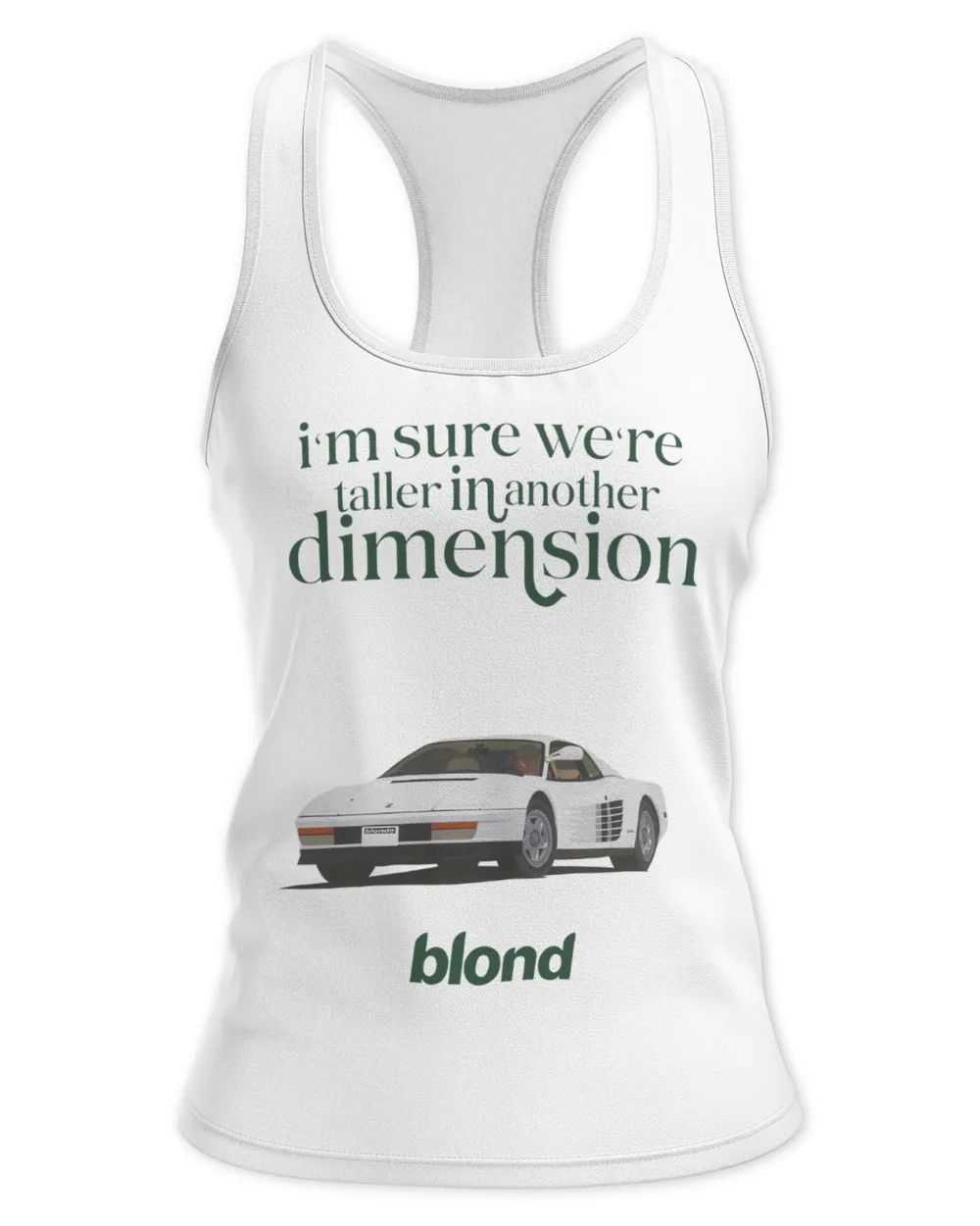 Frank Ocean Blond Sweatshirt – White Ferrari & Channel Orange Album Pullover Women's Ideal Racerback Tank white xs
