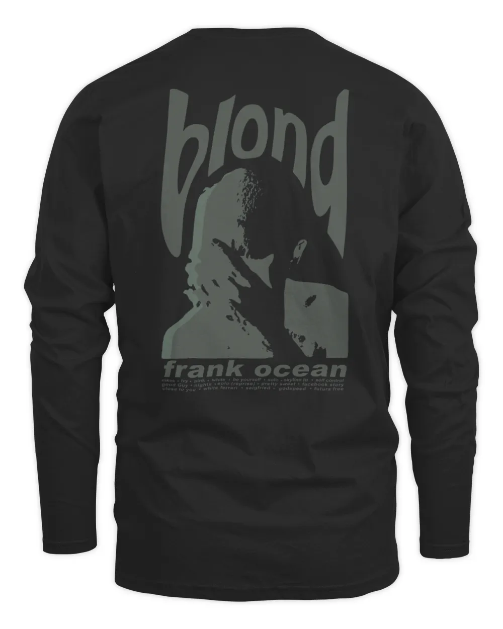 Frank Ocean Inspired Hoodie – Graphic Unisex Rap Concert Sweatshirt Men's Long Sleeved T-Shirt black s