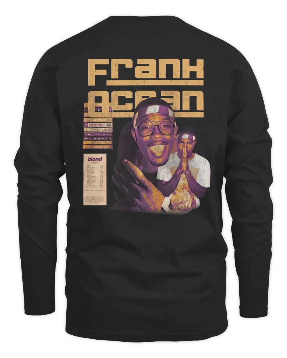 Frank Ocean LIMITED Hoodie – Blonde Album-Inspired Two-Sided Streetwear Men's Long Sleeved T-Shirt black s