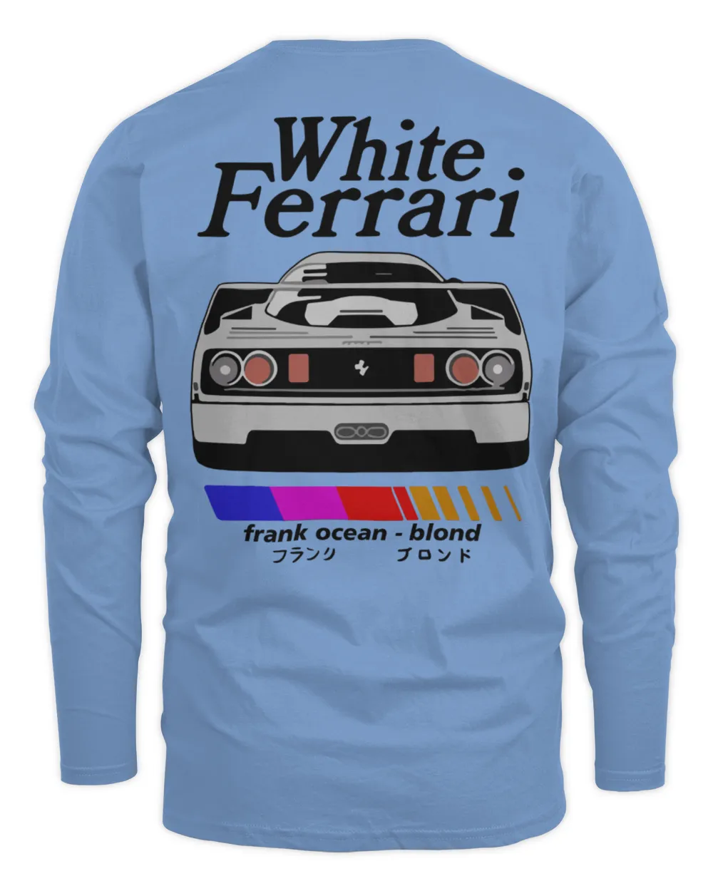 Frank Ocean White Ferrari Hoodie – Blonded Album-Inspired Unisex Sweatshirt Men's Long Sleeved T-Shirt carolina s