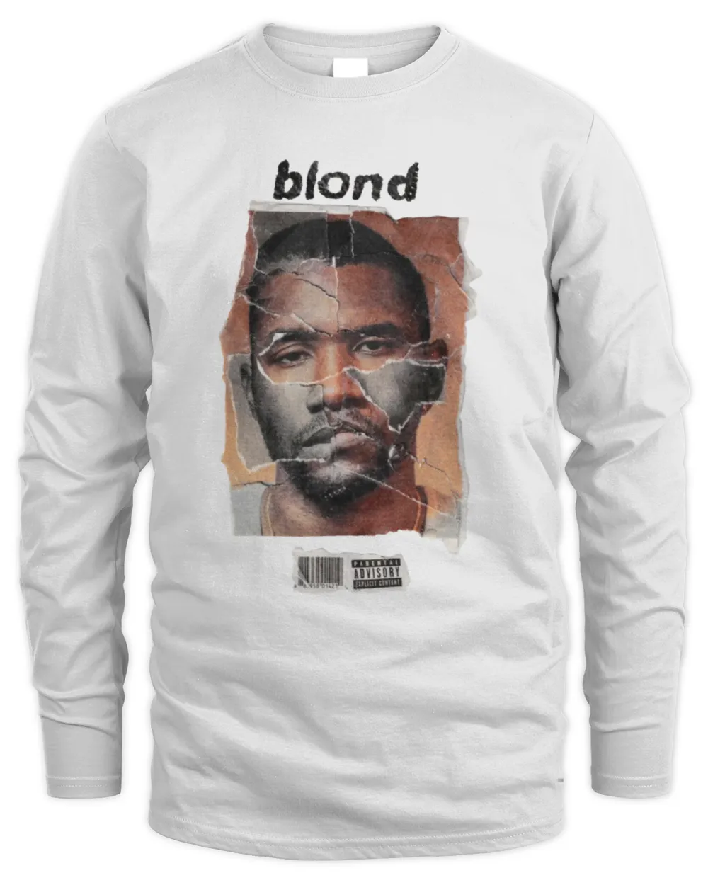 Frank Ocean Blond T-Shirt, Sweatshirt & Hoodie – Unisex Rap Album Merch Men's Long Sleeved T-Shirt white s