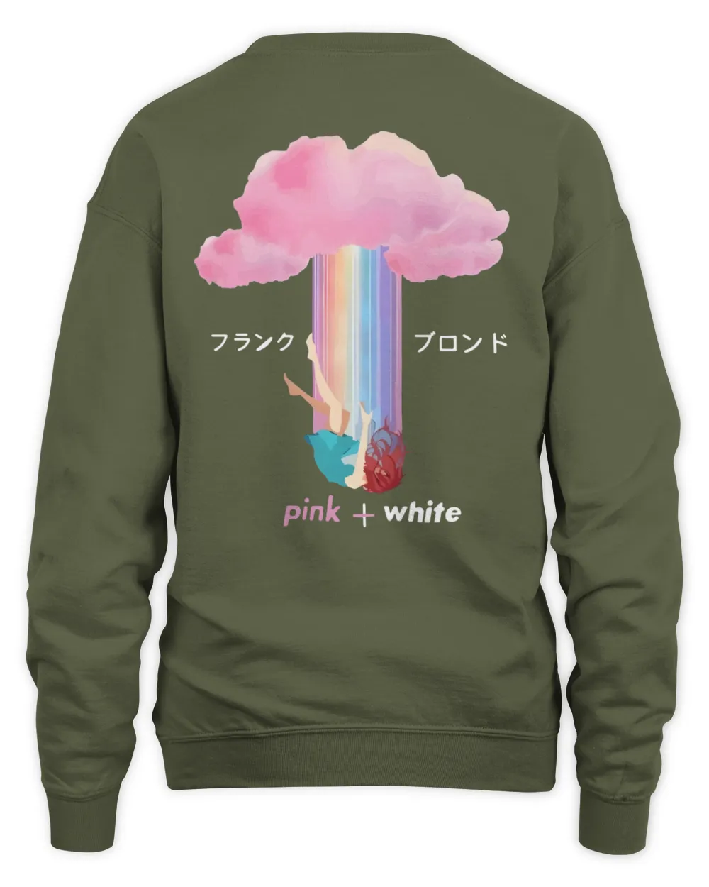 Frank Ocean Blond Hoodie – Pink Vibes Album-Inspired Sweatshirt for Fans Unisex Sweatshirt military-green s