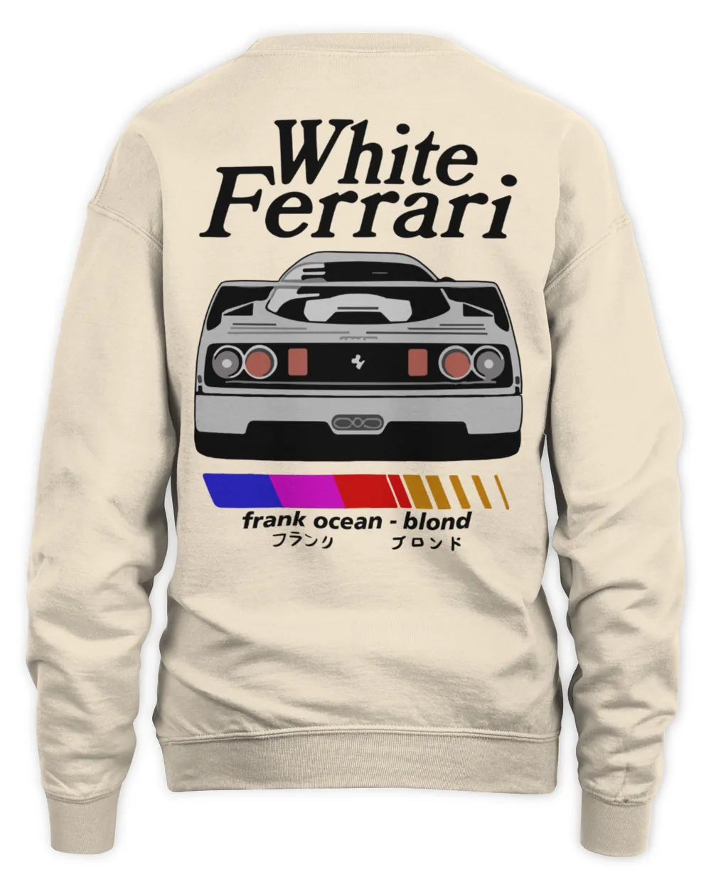 Frank Ocean White Ferrari Hoodie – Blonded Album-Inspired Unisex Sweatshirt Unisex Sweatshirt sand s