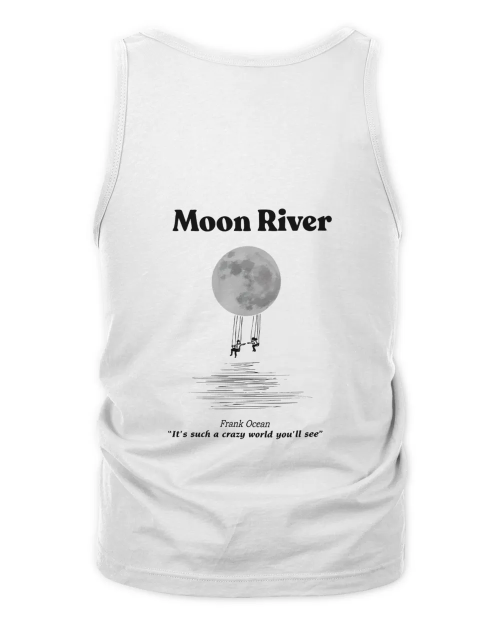 Frank Ocean Blond Moon River Hoodie – Inspired Blonded Album Unisex Sweatshirt Men's Tank Top white s