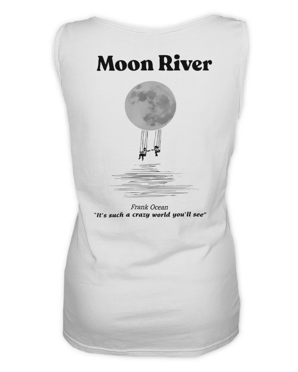 Frank Ocean Blond Moon River Hoodie – Inspired Blonded Album Unisex Sweatshirt Women's Tank Top white s
