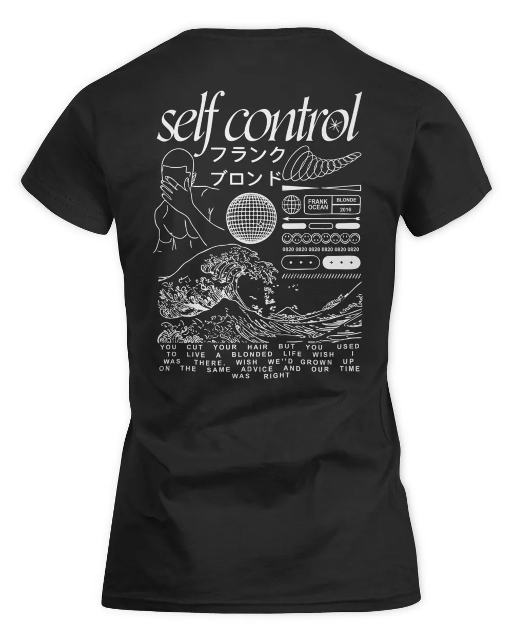 Frank Ocean BLOND Hoodie – Self Control Album-Inspired Two-Sided Sweatshirt Women's Standard T-Shirt black s