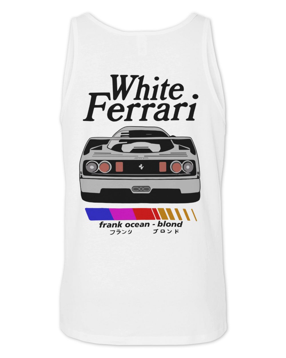 Frank Ocean White Ferrari Hoodie – Blonded Album-Inspired Unisex Sweatshirt Unisex Jersey Tank white xs