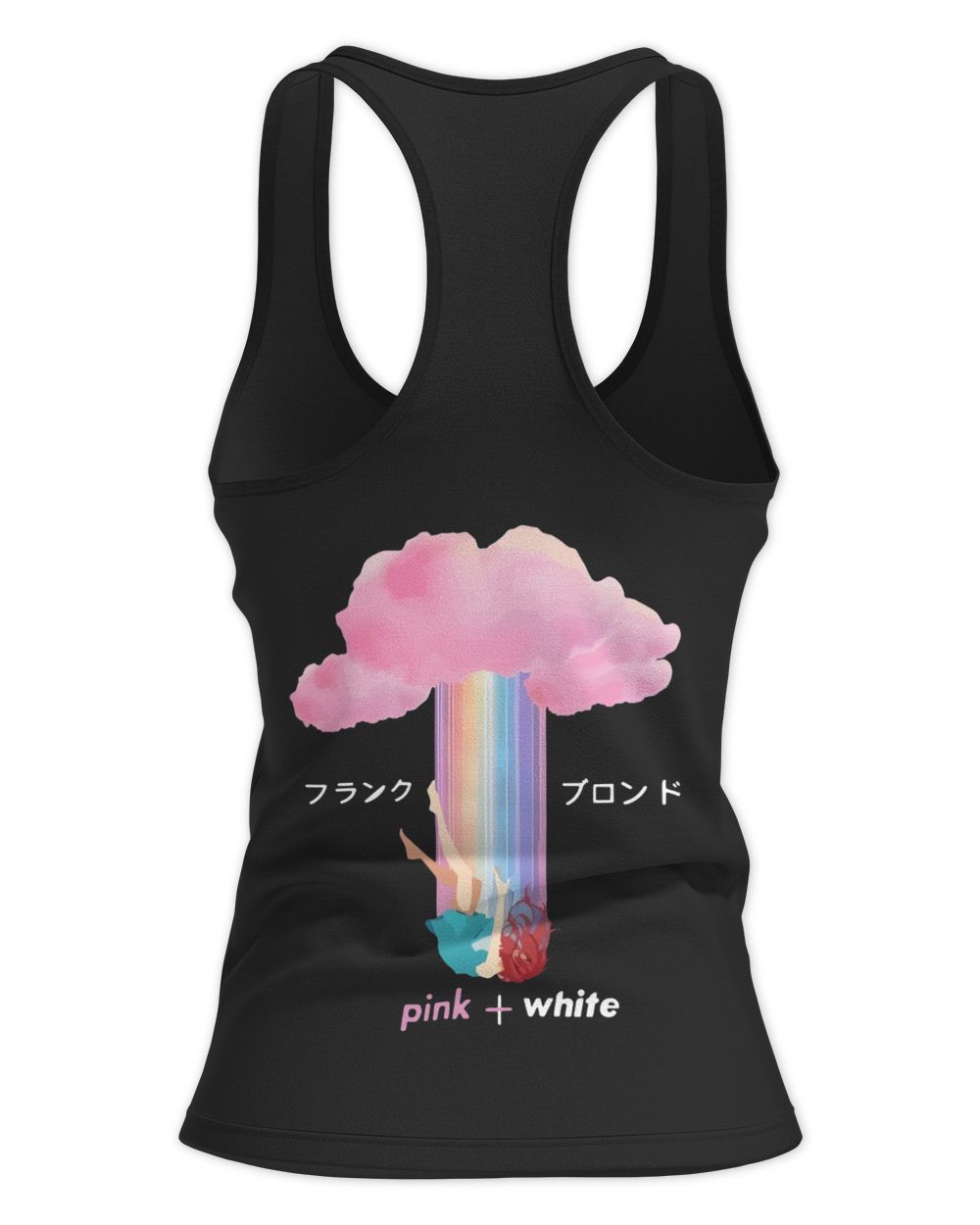 Frank Ocean Blond Hoodie – Pink Vibes Album-Inspired Sweatshirt for Fans Women's Ideal Racerback Tank black xs