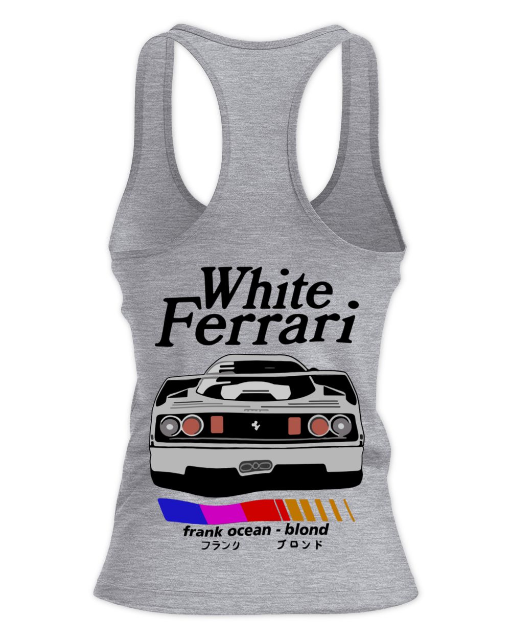 Frank Ocean White Ferrari Hoodie – Blonded Album-Inspired Unisex Sweatshirt Women's Ideal Racerback Tank sport-grey xs