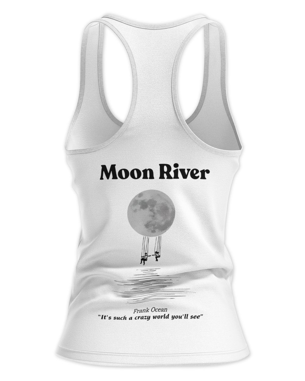Frank Ocean Blond Moon River Hoodie – Inspired Blonded Album Unisex Sweatshirt Women's Ideal Racerback Tank white xs