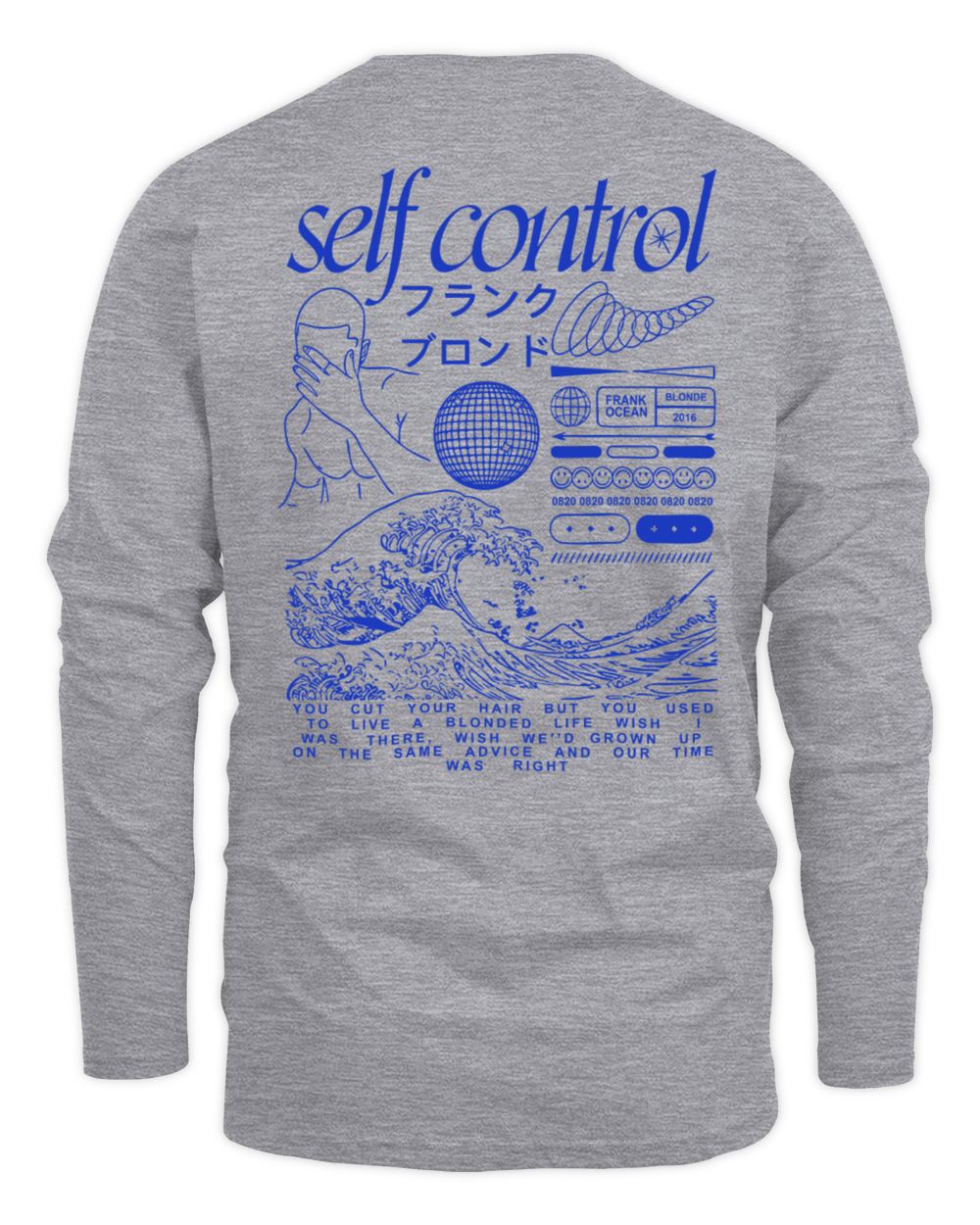 Frank Ocean Blond Self Control Hoodie – Inspired Blonded Album Unisex Sweatshirt Men's Long Sleeved T-Shirt sport-grey s