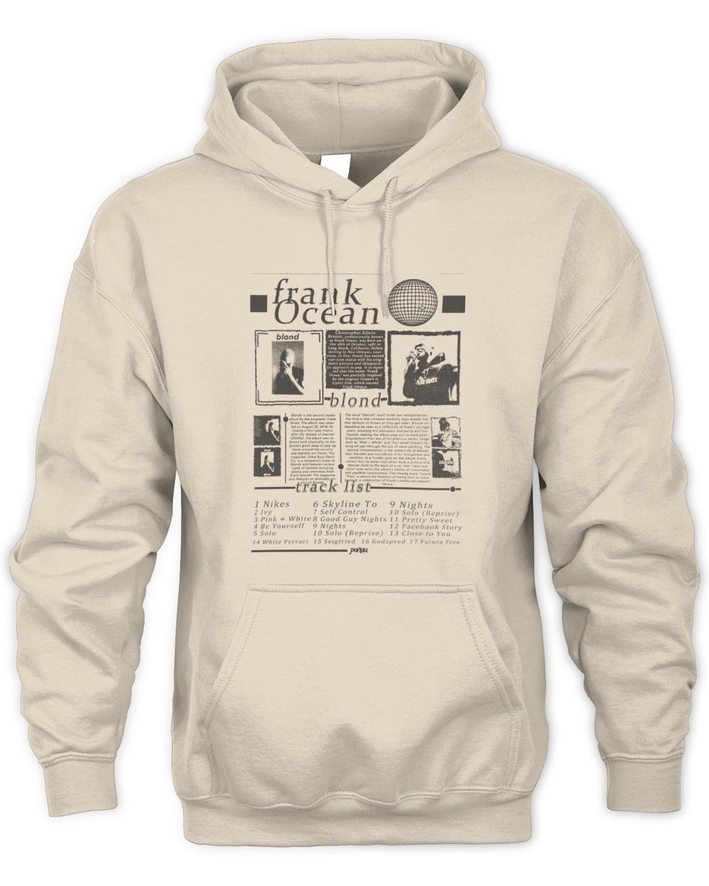 Frank Ocean Blond Shirt – Vintage Blonde Album Tee, Rap Merch & Concert Wear Unisex Hoodie sand s