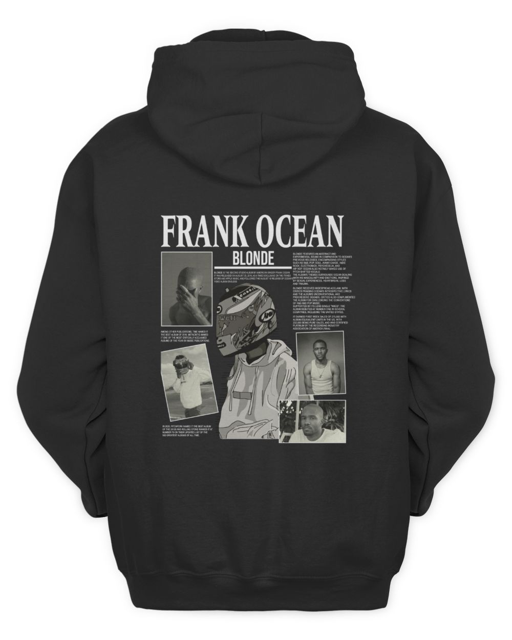 Frank Ocean BLOND Crewneck Sweatshirt – Y2K Style Unisex Hoodie, Vintage Aesthetic Tee Unisex Hoodie black s