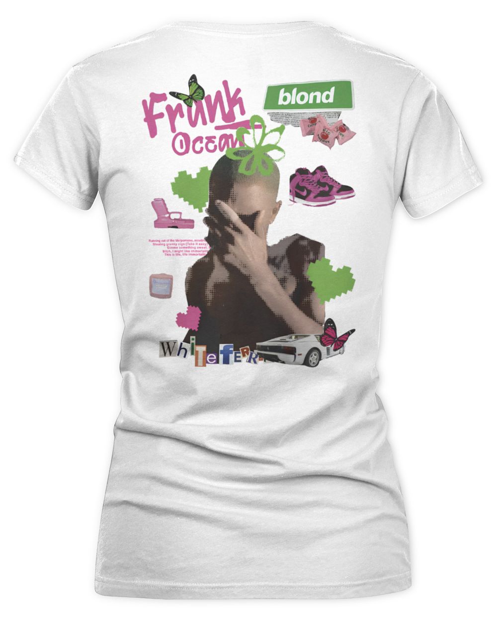 Frank Ocean BLOND Hoodie – Limited Edition Album Merch, Graphic Unisex Hoodie Women's V-Neck T-Shirt white s