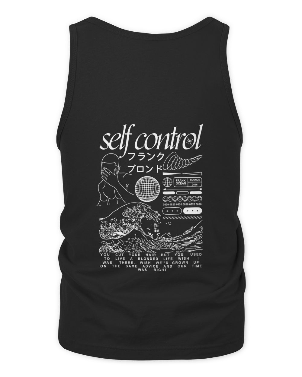 Frank Ocean BLOND Hoodie – Self Control Album-Inspired Two-Sided Sweatshirt Men's Tank Top black s
