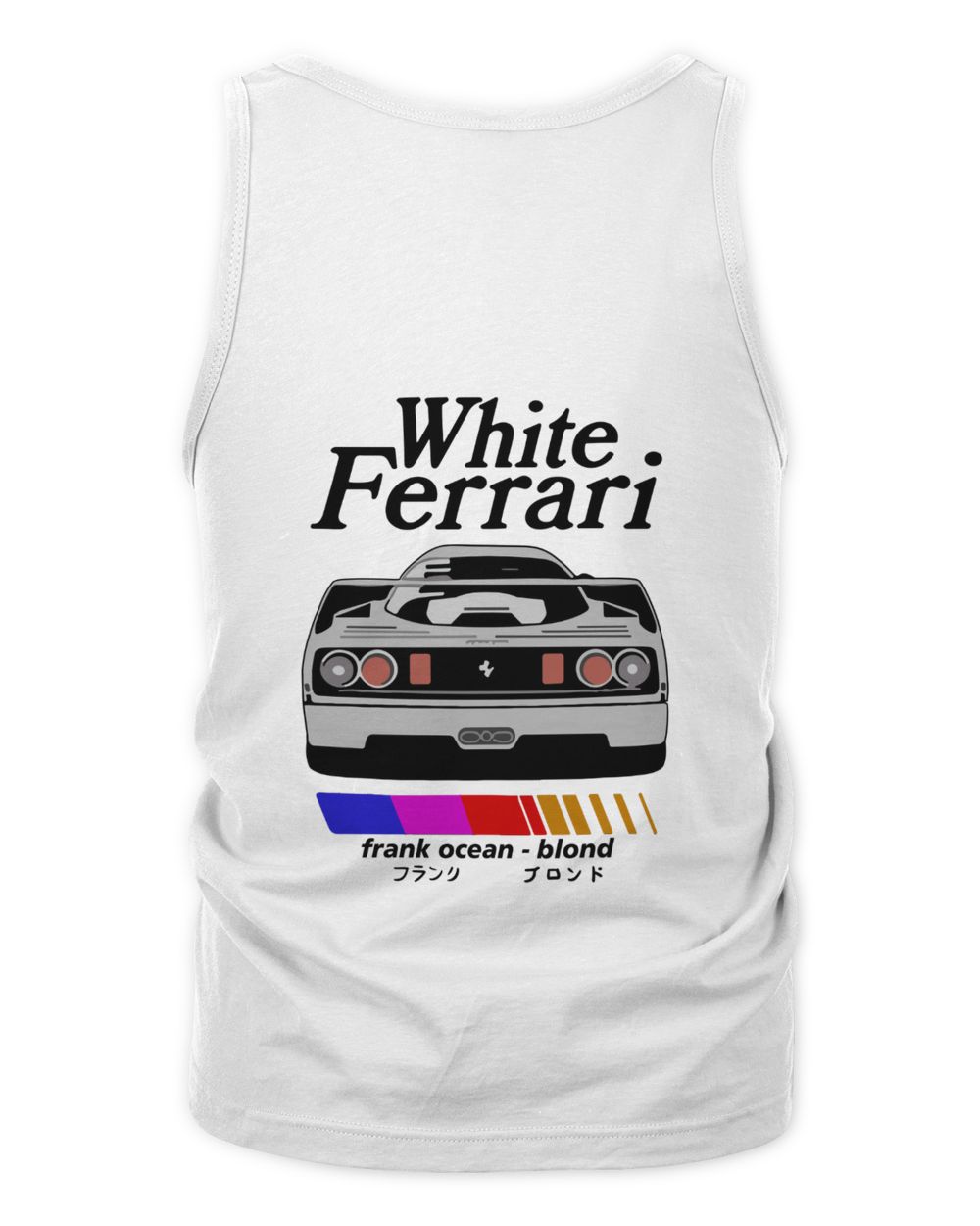 Frank Ocean White Ferrari Hoodie – Blonded Album-Inspired Unisex Sweatshirt Men's Tank Top white s