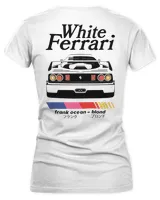 Frank Ocean Blond White Ferrari Tee – Inspired Blonded Album Unisex Shirt Women's V-Neck T-Shirt white s