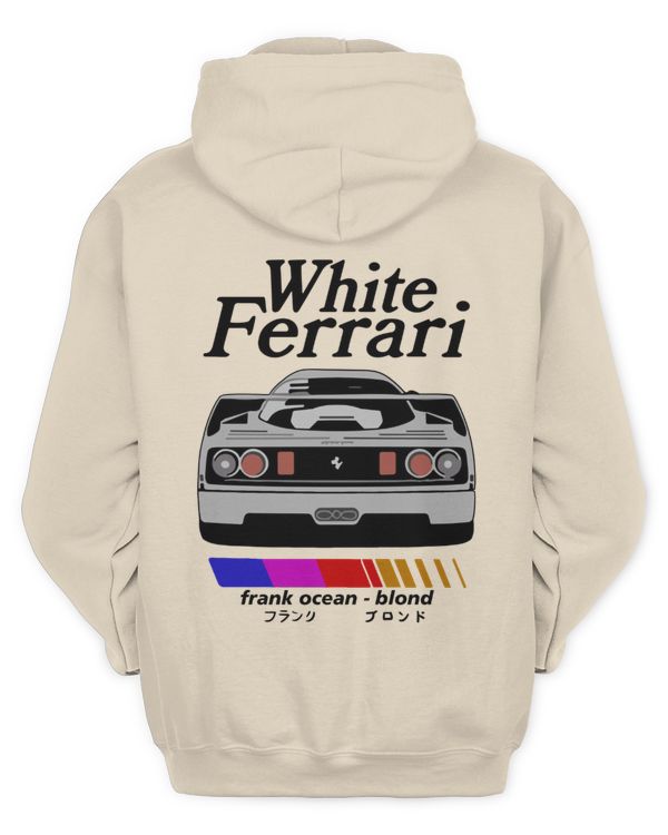 Frank Ocean White Ferrari Hoodie – Blonded Album-Inspired Unisex Sweatshirt